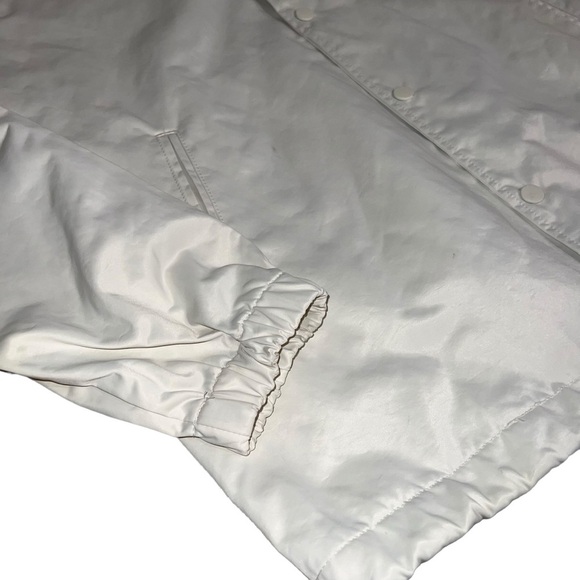Zara Origins Rain Coat Windbreaker Men’s Size Medium Ivory Drawstring Waist - Picture 5 of 15
